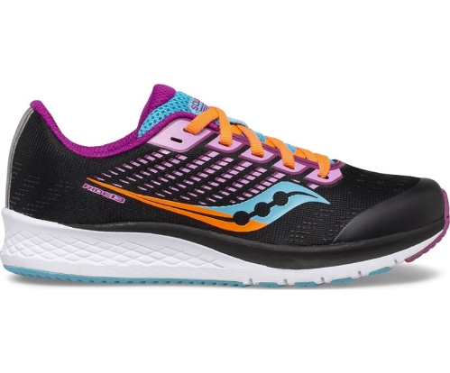 Tenis Saucony Ride 13 Niños Zapatos Neutrales Negras / Rosas México MX-831-MY